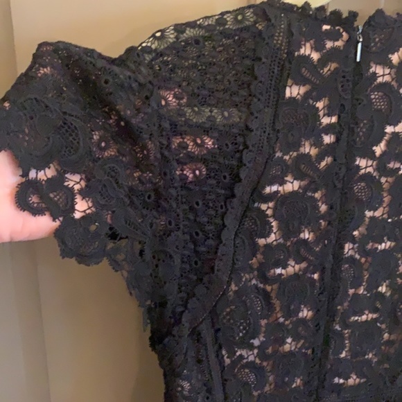 REBECCA TAYLOR- NWOT Black lace cocktail dress. - Picture 6 of 13